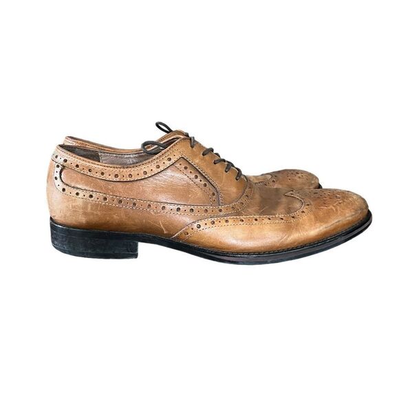 Johnston and Murphy brown leather lace up oxfords men’s size 9 - Picture 1 of 7